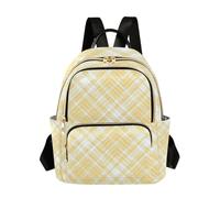BCFHRGT Giallo Scacchiera 35,5 cm M Size impermeabile spalla college zaini per le donne zaino moda piccolo per le signore, ragazze adolescenti
