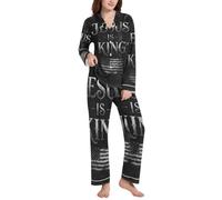 BCFHRGT Gothic Is King - Set da notte da donna con colletto, Il gotico è King Gray, Small