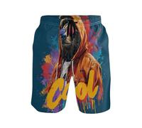BCFHRGT Graffiti Cool Bear Pantaloncini da uomo sportivi con fodera a compressione abbigliamento casual, Graffiti Cool Bear, L