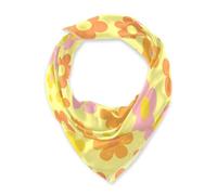 BCFHRGT Hippie Flower Power Yellow Daisy sciarpa di seta quadrata Scialli caldi e avvolge per le donne per l'inverno bufanda para mujer