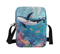 BCFHRGT piccola borsa messenger per gli uomini Borsa a tracolla da donna Borse a tracolla tracolla regolabile per la scuola Una balena