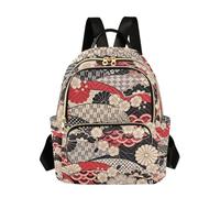 BCFHRGT Red Japanese Zephyr Cherry Blossoms 35,5 cm M Size casual daypack borsa per pannolini zaino zaino per laptop zaino per viaggi e lavoro