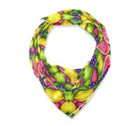 BCFHRGT Sciarpa di seta quadrata di Mandala della frutta sciarpa elegante dei capelli per le donne per l'inverno bufanda para mujer elegante