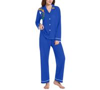 BCFHRGT Set pigiama da donna con bavero bandiera del Nevada, Bandiera del Nevada, Medium