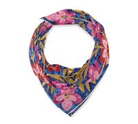 BCFHRGT Stained Glass Floral Art Print sciarpa di seta quadrata Sciarpa lunga e grande per le donne per la primavera bufanda para mujer elegante