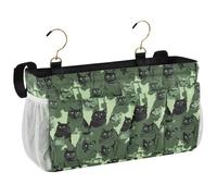 BCFHRGT Sweet British Shorthair Cats verde comodino Essentails Pocket Bed Hanging Bag per testiere / letto a castello