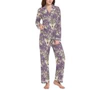 BCFHRGT Sweet Wolf - Set da notte da donna, con colletto, colore: viola, Sweet Wolf Viola, Large