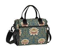 BCFHRGT William Morris Bangladesh Water Lily Pattern Borsa per il pranzo da donna con tracolla borsa per il pranzo per adolescenti