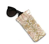 BCFHRGT William Morris Pink Lily Squeeze Top Occhiali da sole portatili custodia da viaggio custodia in pelle PU custodia per occhiali per uomini donne
