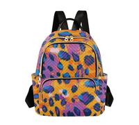 BCFHRGT Zaino per pannolini di grande capacità, con leopardo arancione, 35,5 cm, taglia M, per scuola e infermiera