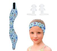 BCHKO 1 Pezzo Fascia da Nuoto per Bambini e Adulti, Cinturino in Neoprene Impermeabile con Protezione per le Orecchie, Include Tappi per Orecchie (Medium)