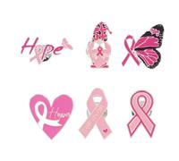 BCHKO 6 Spille Rosa con Fiocco, Regalo per Donne con Tumore al Seno, Spille per Sensibilizzazione sul Cancro al Seno