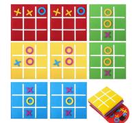 BCHKO 8 Pezzi Gioco Tris, Mini Tris in Feltro, Tic Tac Town Gioco, Giocattolo Educativo, Regali per Festa di Compleanno Bambini, Adatto per Festa dei Bambini, Casa, Scuola, Party (Colorato)
