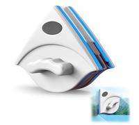 BCHKO Pulitore magnetico per finestre a doppia faccia, 1 pezzo, lavavetri per pulizia interna ed esterna, spazzola esterni, lava sicuro con cordino, panno in microfibra, vetrate e lucernari (3-8 mm).