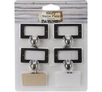 BCI Crafts Salvaged Antique Library Plate Pull Kit 4/Pkg, Altro, Multicolore, 1.77 x 15.24 x 19.05 cm