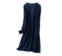 Bciopll 100% lana che lavora a maglia morbido vestito invernale/autunno con scollo a V Abiti da donna, come da immagine 3., XXL