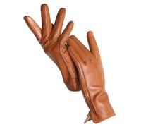 Bciopll Guanti classici da donna in pelle di pecora guanti leggeri caldi touch screen che guidano i guanti di progettazione del filo