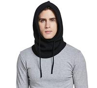 Bciopll Unisex Cashmere Knit Cappello con cappuccio Donne Inverno Collo Copertura Passamontagna Uomini Orecchio Viso Proteggere Caldo Lana Caps, 2 nero, Taglia unica