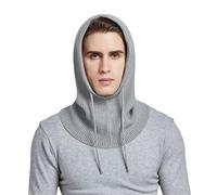 Bciopll Unisex Cashmere Knit Cappello con cappuccio Donne Inverno Collo Copertura Passamontagna Uomini Orecchio Viso Proteggere Caldo Lana Caps, 10 grigio chiaro, Taglia unica