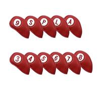 BCIOUS 11Pcs PU Pelli Golf Ferro Headcover Spessore Sintetico A Tenuta di Ferro Testa di Ferro Copertura Del Club Misura La Maggior Parte Del Marchio Chiusura Golf