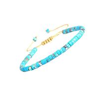 BCIOUS Elegante accessorio fatto a mano perline texture pietra gioielli da polso alla moda adatto per migliorare la forza di volontà regolabile tallone, Misura unica, come descritto