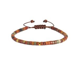 BCIOUS Elegante accessorio fatto a mano perline texture pietra gioielli da polso alla moda adatto per migliorare la forza di volontà regolabile tallone, Misura unica, come descritto