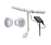 BCIOUS Installare facilmente le fontane alimentate solari della testa del doppio per le fontane solari all'aperto della piscina dell'esposizione dell'acqua di durevolezza delle piscine