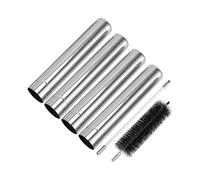 BCIOUS Set di camini in acciaio inox per tende e stufe efficienti per il calore, accessori da campeggio invernali, attrezzature da cucina all'aperto, tubo per attività all'aperto, piccolo design