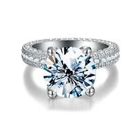 BCJMKDX Anelli, Anelli di Moissanite da 5 ct for donne Anelli di diamanti Moissanite di colore D VVS1, fedi nuziali con promessa di fidanzamento for la fidanzata madre con certificato(5)