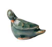 BCJMKDX Animali da tè in Argilla Viola. Statuetta in Ceramica a Forma di anatroccolo, Accessorio for Il Set da tè, for la Cerimonia del tè, for Animali Domestici, Come Ornamento da Regalare.(Green,A)