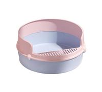 BCJMKDX Armadio per l'asciugatura degli Animali Domestici, Lettiera for Gatti, Toilette for Semi-Chiusa e Rimovibile, for Anti-Schizzi con Lati Alti, previene Le perdite di Sabbia(Parent,Pink)
