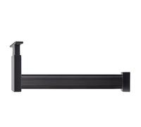 BCJMKDX Aste per armadi. Asta appendiabiti regolabile in altezza in metallo for armadio, asta organizer in legno for vestiti, for lavanderia/negozio/camper(Black,50cm(19 3/4 in))