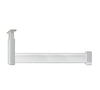 BCJMKDX Aste per armadi. Asta appendiabiti regolabile in altezza in metallo for armadio, asta organizer in legno for vestiti, for lavanderia/negozio/camper(Silver,30cm(11 3/4 in))