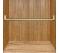 BCJMKDX Aste per armadi. Asta for guardaroba in alluminio ad alta resistenza con supporto terminale, asta for appendere i vestiti for guardaroba(Champagne,130cm(51 1/8"))