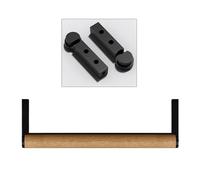 BCJMKDX Aste per armadi. Barra portaoggetti in lega di alluminio effetto legno, barra portaoggetti rotonda for armadio, design antiscivolo(Color B,60cm(23 5/8 in))
