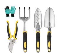 BCJMKDX Attrezzi da Giardinaggio, Set di Attrezzi da Giardinaggio antiruggine - Attrezzi da Giardinaggio Resistenti for Interni ed Esterni - Regalo Perfetto for giardinieri, Uomini e Donne