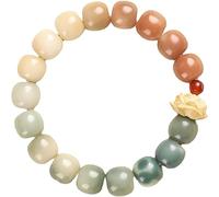 BCJMKDX Braccialetti. Bracciale in Giada Bracciale in Pietra Talismano Naturale for Donna Uomo Regalo di Gioielli metafisici amuleto di buona Fortuna Vintage(Green)