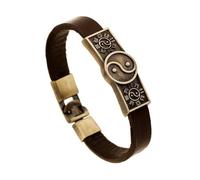 BCJMKDX Braccialetti. Bracciale Vintage in PU Taiji Bagua Yin Yang