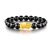 BCJMKDX Braccialetti. Braccialetti in Oro Sabbia for Uomo e Donna con Fili di Giada intarsiati e Perline di Buddha
