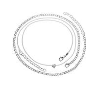 BCJMKDX braccialetto bohémien, Braccialetto alla caviglia color argento boemo sulla gamba, moda, a forma di cuore, da donna, a piedi nudi, for donne, con catena for la, spiaggia