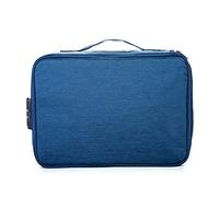 BCJMKDX cartella, Portadocumenti con cerniera, borsa portadocumenti grande, organizer, scatole archivio(Dark Blue)