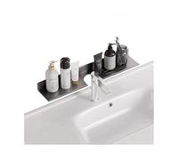 BCJMKDX Cestello scolapiatti, Mensola for lavabo da Bagno sopra Il Rubinetto, scaffale portaoggetti a Forma di U Senza Foratura, in Alluminio Spesso(100CM)