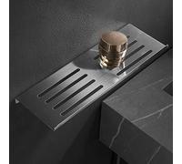 BCJMKDX Cestello scolapiatti, Scaffale portaoggetti Nero a Doppio Strato for Cosmetici, Prodotti for la Pelle e Articoli Essenziali for Cucina(Brushed Single Layer)