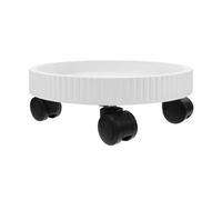 BCJMKDX Collane. Flower Tray Planting Stand on Wheels Indoor Pots Under Potted Trays(White)