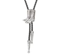 BCJMKDX Collane. for Male Evening Party Cowboy Necktie with Relief Boots Pendant Gentleman Formal Meeting Costume Supply