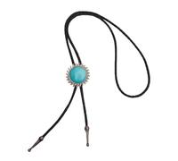 BCJMKDX Collane. Stylish Men's Leather with Metal Flower Stone Adjustable Necktie Chain, Gear Flower, One Size