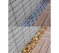 BCJMKDX Coprifognature,. Canale di drenaggio Decorativo da Giardino e griglia, Sistema di drenaggio a Trincea Profonda, grondaia di drenaggio for Acqua piovana(25x25cm(9.8"x9.8"))