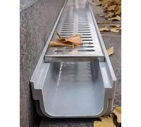 BCJMKDX Coprifognature,. Sistema di drenaggio a Trincea in Metallo for impieghi gravosi, drenaggio e Griglie for vialetti/Garage/Cortile/Patio, Facile Installazione(15x20cm(6"x7.9"))