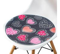 BCJMKDX Cuscino di Sostegno, Round Creative Cartoon Pattern|all-Season Soft Cozy Chair Pad|Bohemia Stylish with Non-Slip Bottom(W,43x43cm)
