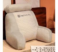 BCJMKDX cuscino per lo schienale del letto, Cuscini for schienale grandi, supporto for divano relax da lettura triangolare, rimovibili e lavabili(Grey,65 * 60CM)